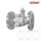 DN32 2 Piece Ball Valve Stainless Steel CF8 Flange 1 1/4 Inch Flanged Ball Valve Side Entry API608 WCB CF8 CF8M CF3 CF3M