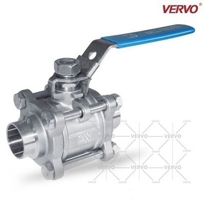 1 Inch DN25 3 Piece 1000 PSI Ball Valve CF8 Ss 304 With Lock 1000wog SW Stainless Steel